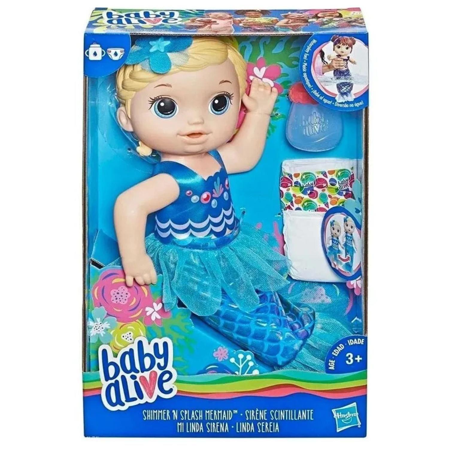 Juguete Muñeca Sirena Rubia Infantil Baby Alive Hasbro-2