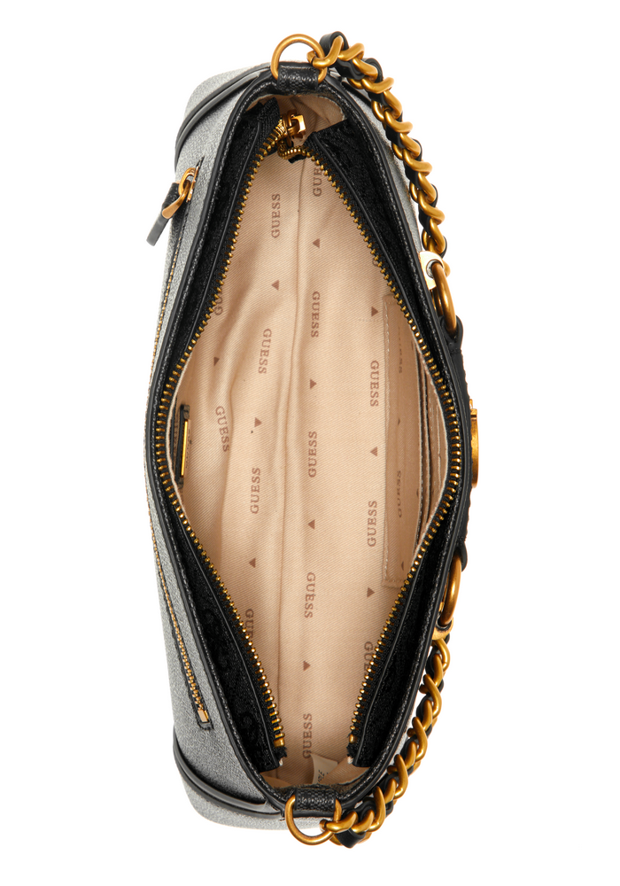 Cartera Izzy Top Zip Shoulder Bag Clo Carbón Guess-3