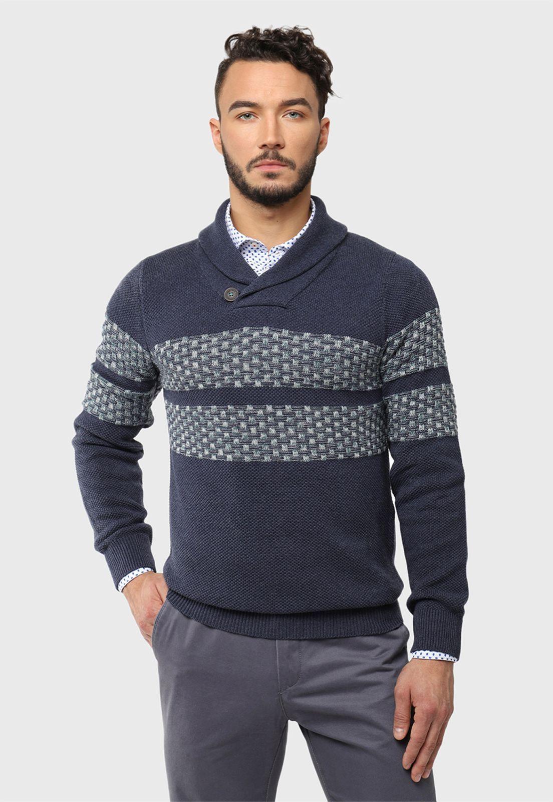 Sweater Cuello Smoking Texturado-0