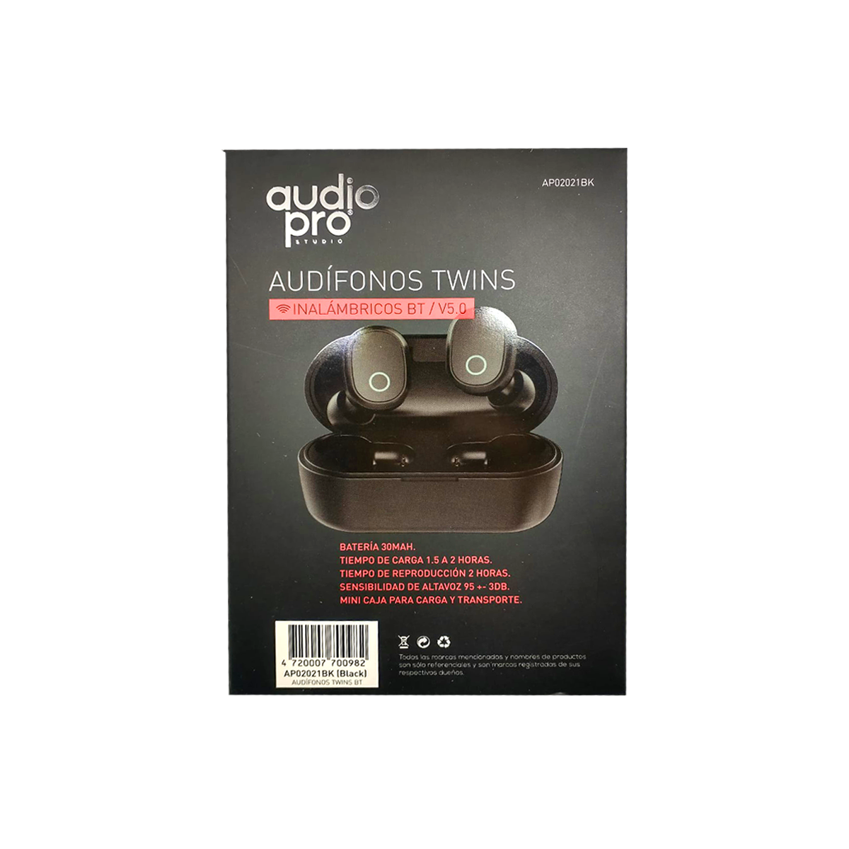 Audífonos Bluetooth Twins Inalámbricos Negro-4