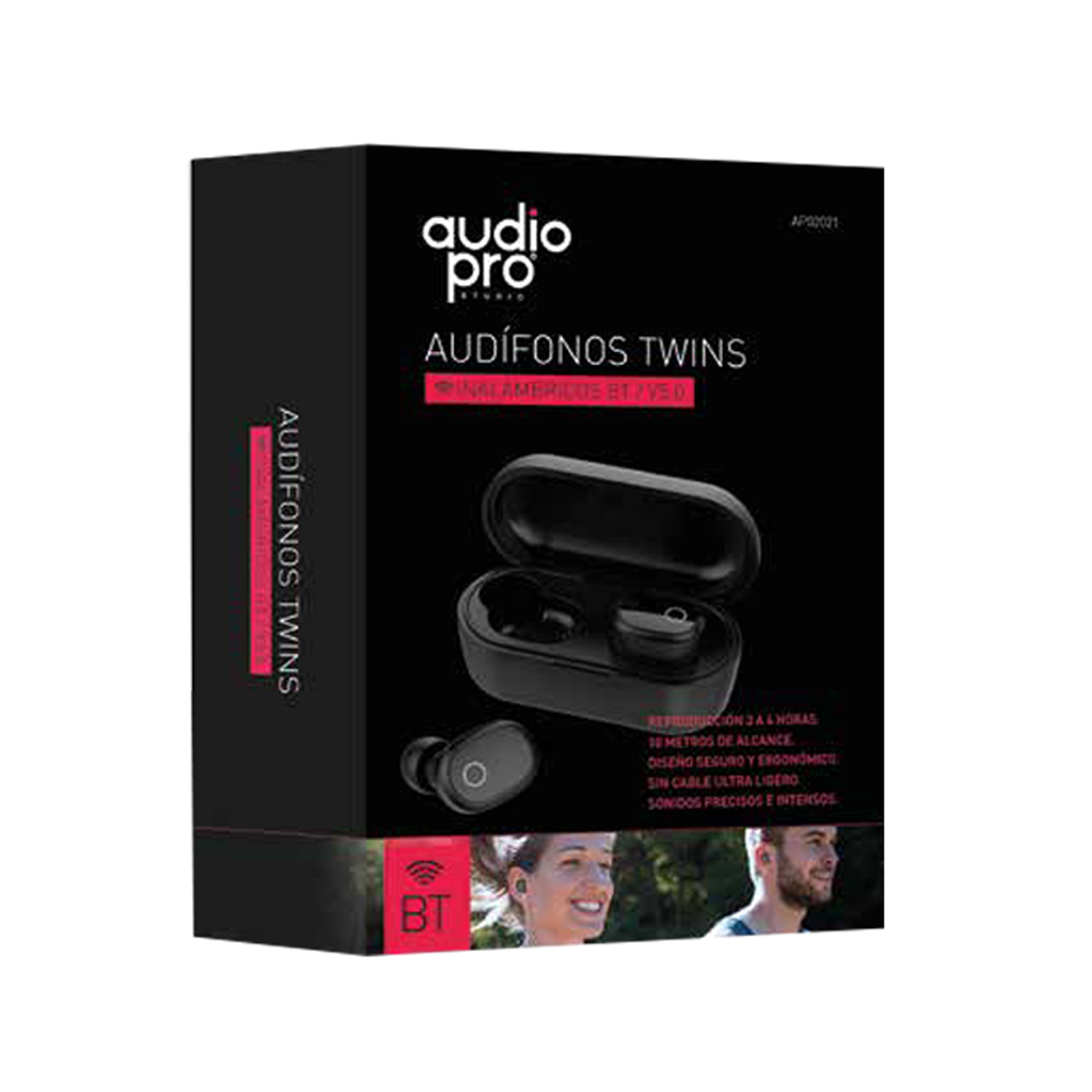 Audífonos Bluetooth Twins Inalámbricos Negro-1