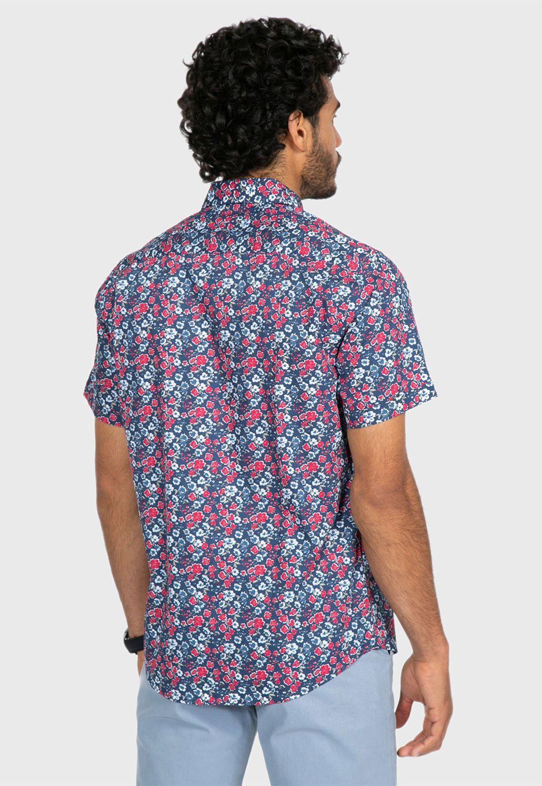 Camisa Sport Floreada Azul Arrow-1