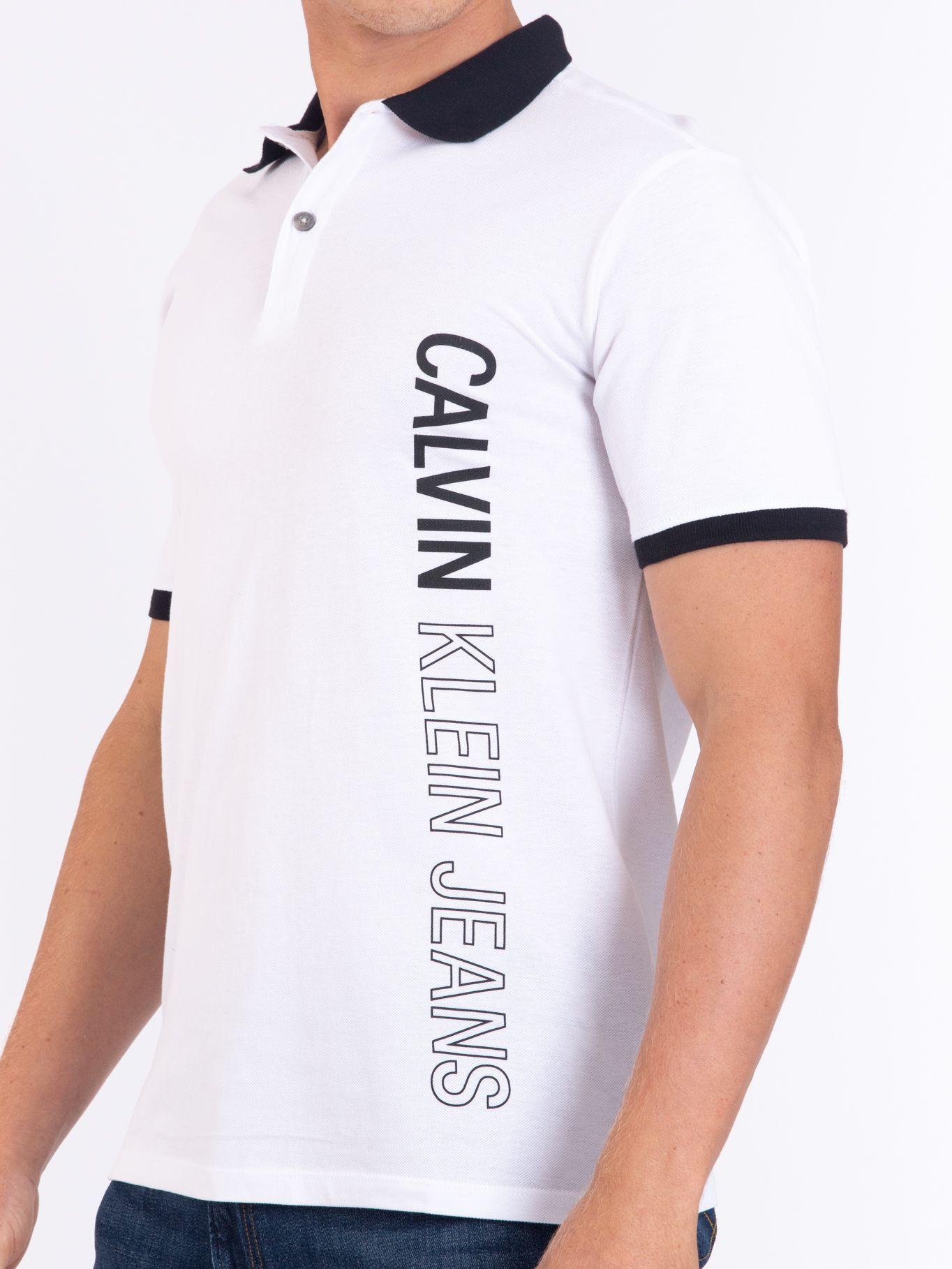 Polo Niño Placed Blanco Calvin Klein-1