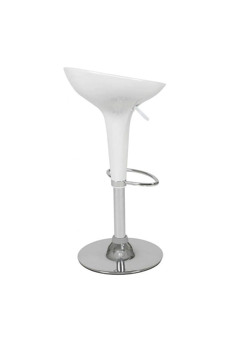 Pack 2 - Piso Bar Regulable Taburete Estilo Retro - Blanco-3