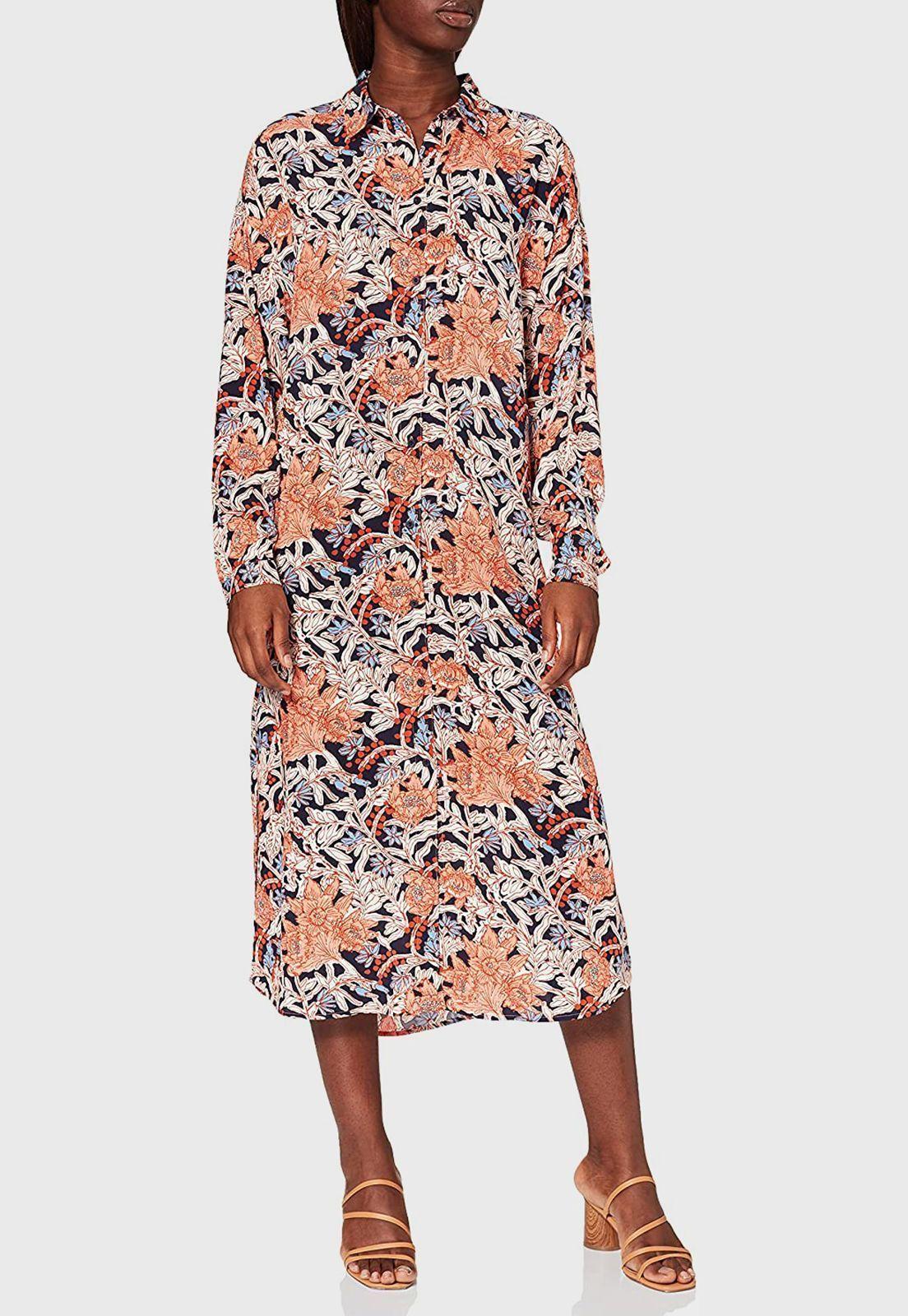 Vestido Midi Estampado Esprit-0