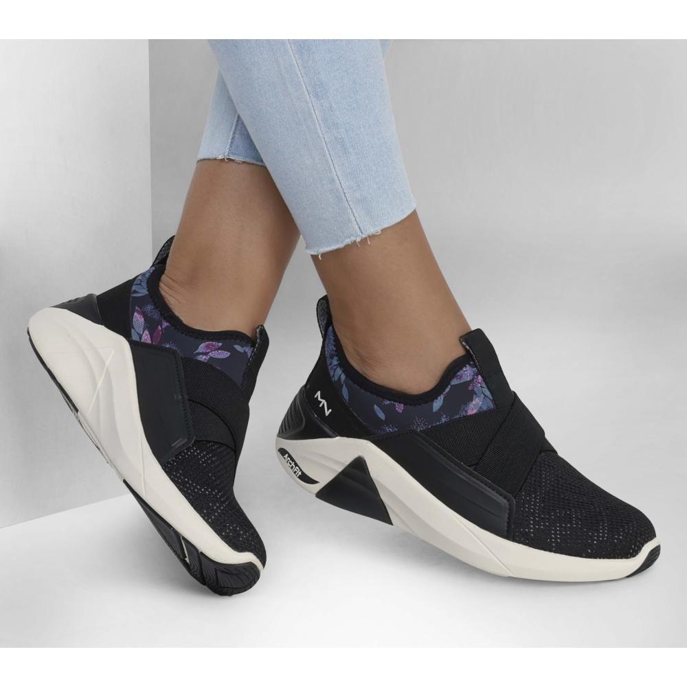 Zapatilla Mujer A Linear  Negra Skechers-1