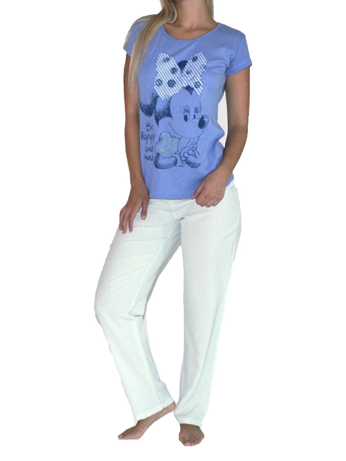 Pijama Mujer Algodón  Estampado Minnie Mickey-0