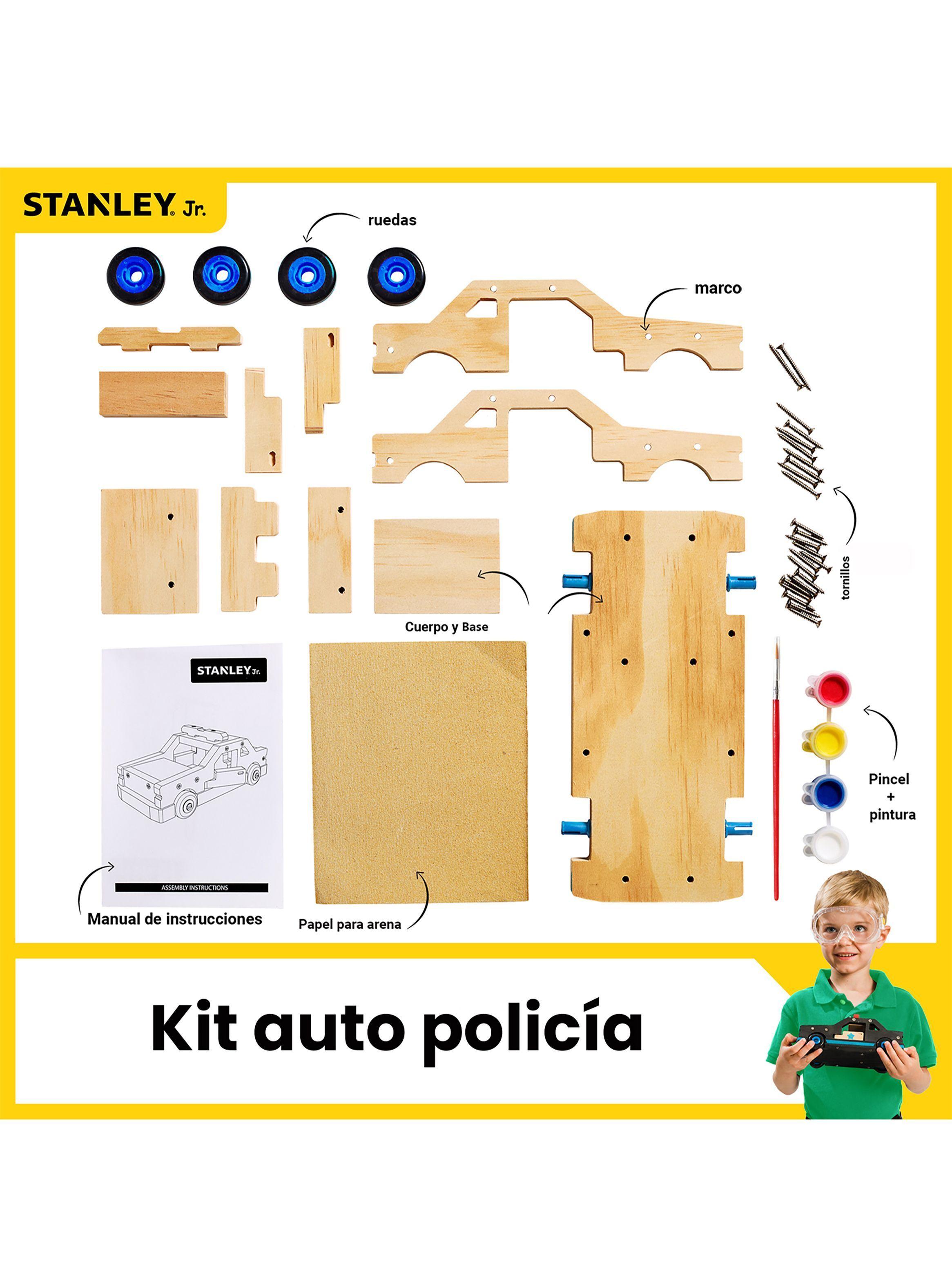 Set de Construcción para niño Auto de Policía Stanley Jr-2