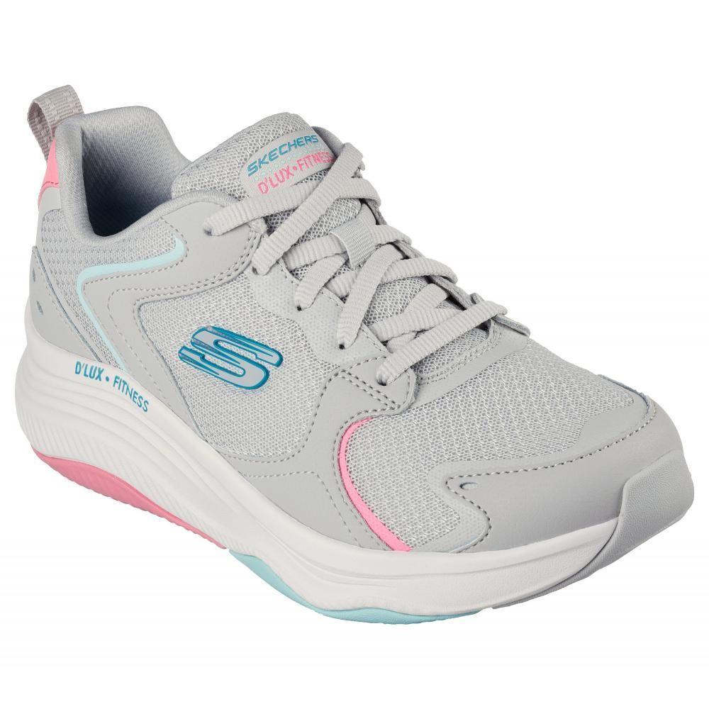 Zapatilla Mujer D'Lux Fitness Gris Skechers-0