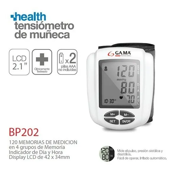 Tensiómetro Muñeca GAMA Dbp-2116 No Requiere SEC-1