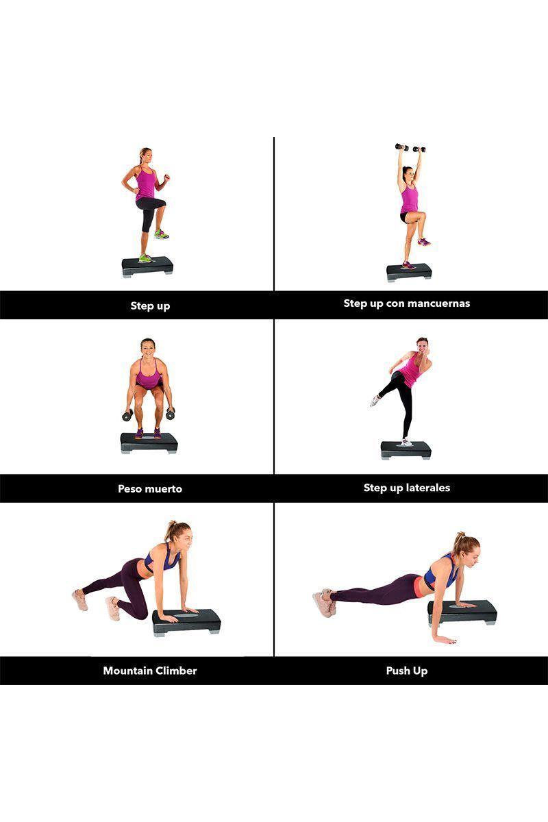 Step Aeróbico Fitness Gris-4