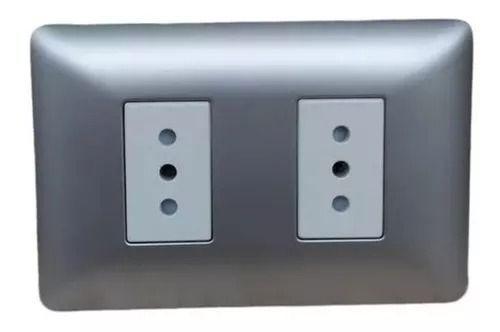 Tomacorriente Enchufe Doble Champagne 10a 220v Sec Pack 3-3