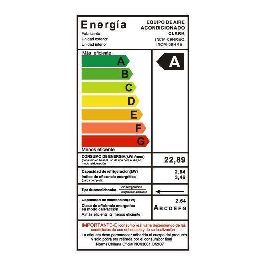 Acondicionado Clark, Split muro Inverter 24000 BTU(50 mt2)-4