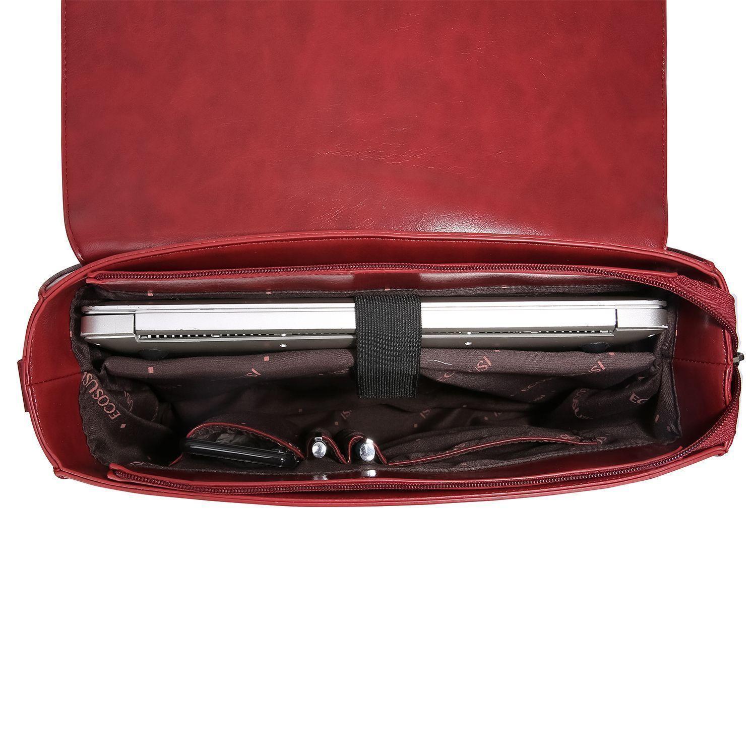 Ecosusi Maletín BOW para laptop 14" - Burdeo-3