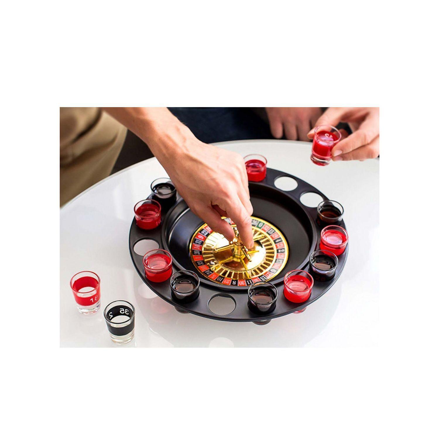 Juego de Mesa Ruleta Casino Chupistica Con Vasitos para Alcohol-1