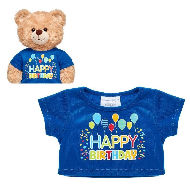 Polera Cumpleaños Azul Build A Bear-0