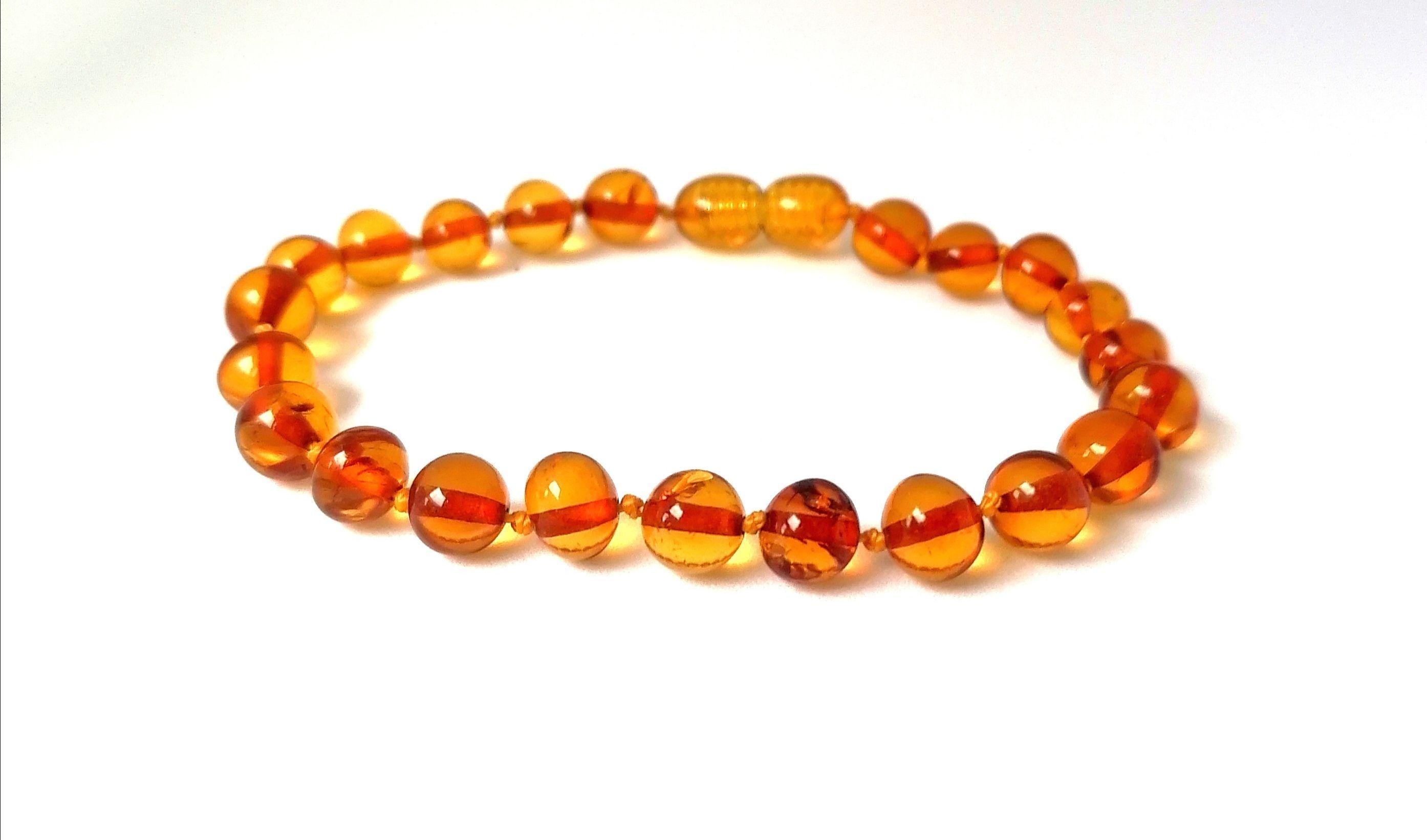 Pulsera de adulto ámbar miel-0