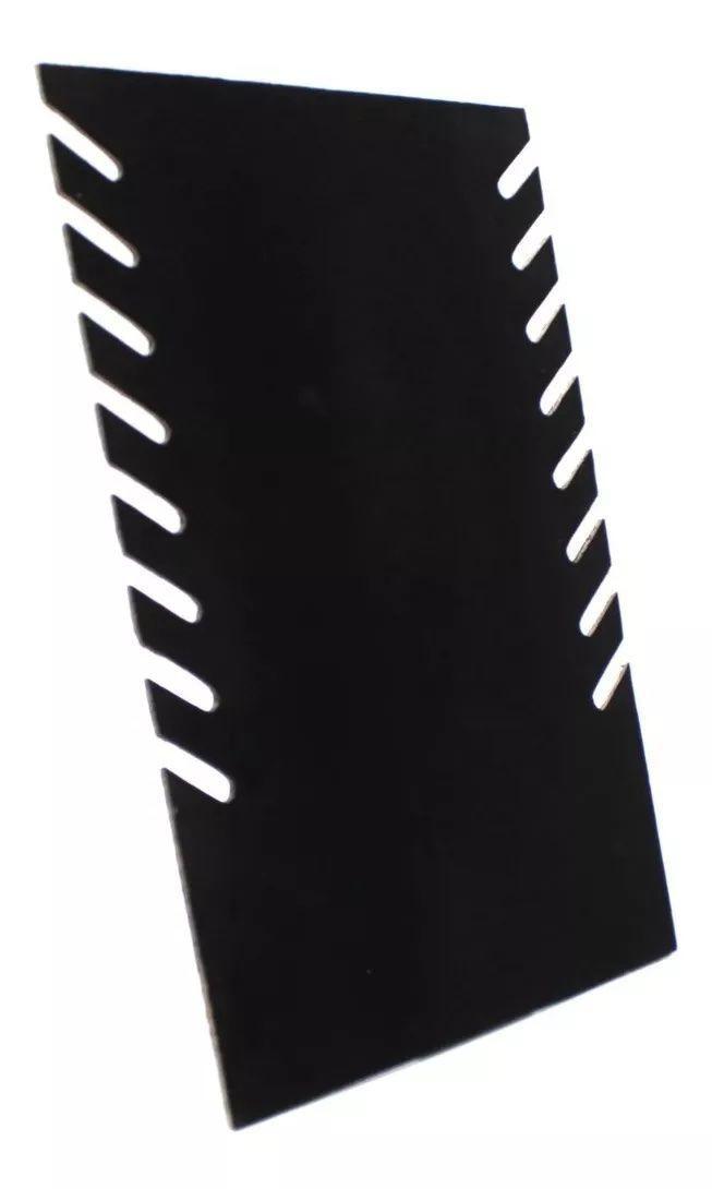 Exhibidor Mostrario 8 Cadenas Collar Terciopelo Negro Plano-2