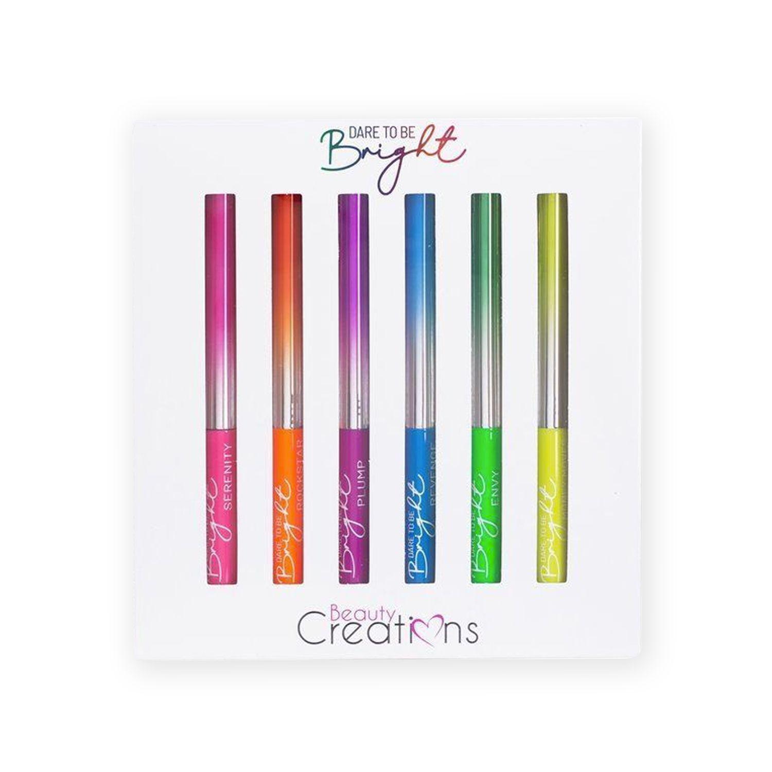 Set 6 Delineadores Liquidos Neón "Dare To Be Bright" + Set 9 Delineadores "Pastel Please" Beauty Creations-1