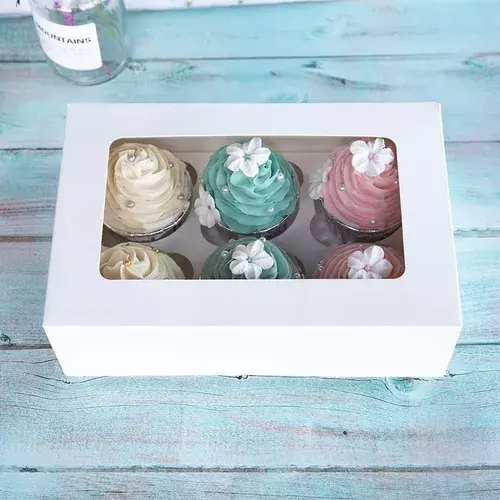Pack 3 Cajas Con Visor Cajas Para Dulces Caja Para Cupcake 6-5