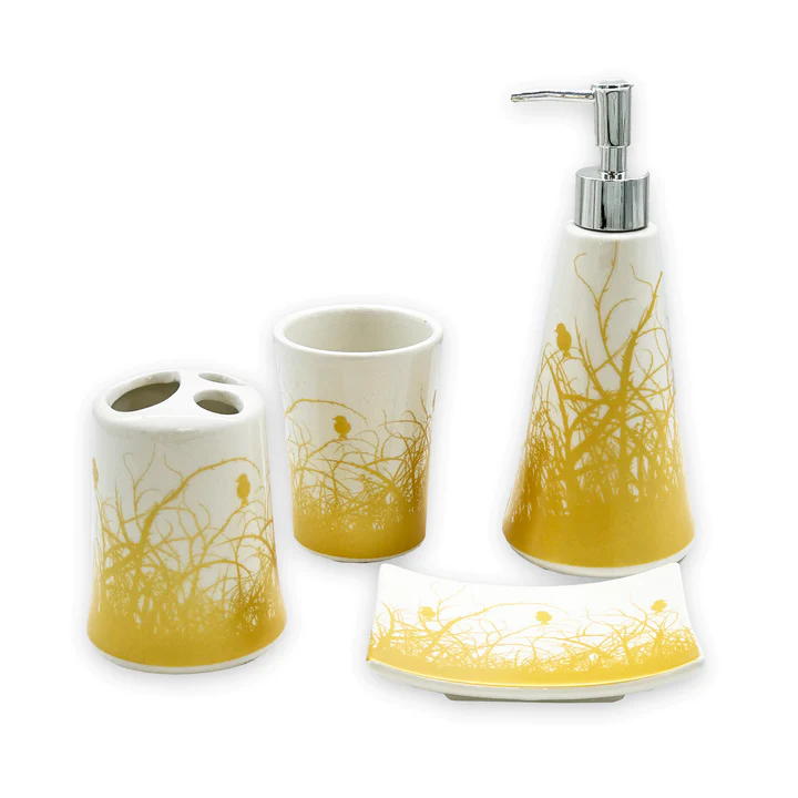 Set de Accesorios para Baño 4 piezas Dorado - EleganzaBath™-0