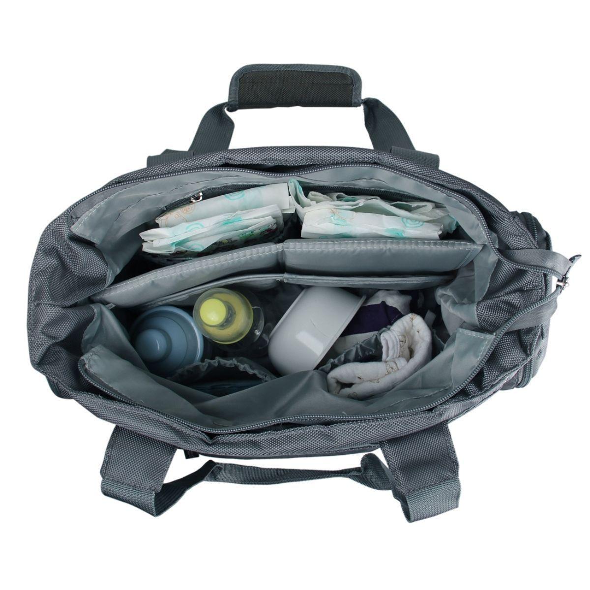Mommore Bolso Maternal Pañalera Gran capacidad- Gris-1