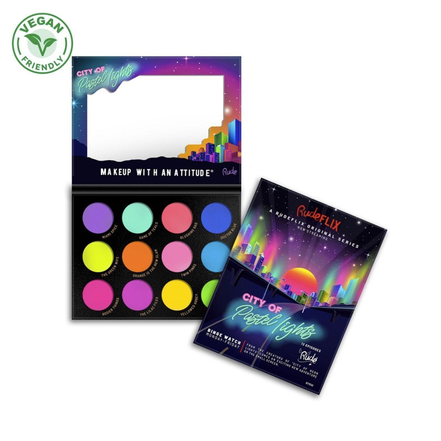 Paleta de sombras «City Of Pastel Lights» Rudeflix-2