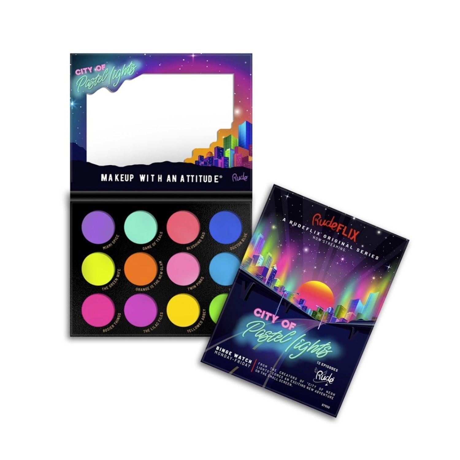 Paleta de sombras «City Of Pastel Lights» Rudeflix-1