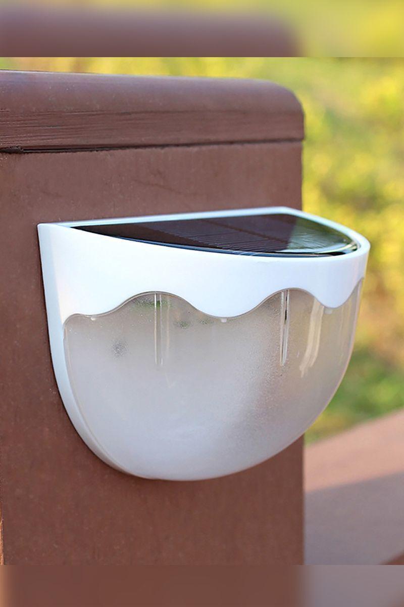 Pack 2 Foco Solar Luz 6 LED Exteriores Blanco-1