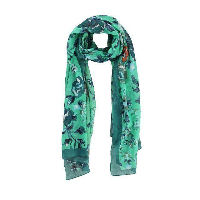 Pañuelo Estampado Verde Rosas iD-0