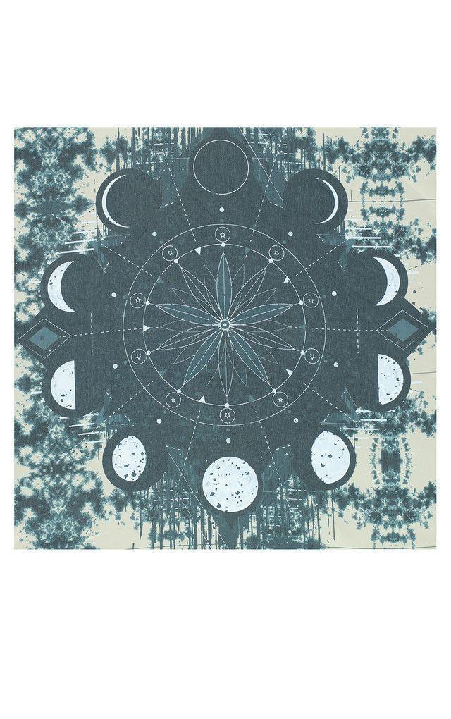 Pañuelo Bandana Azul Upcycled Denim Moon  Humana-1