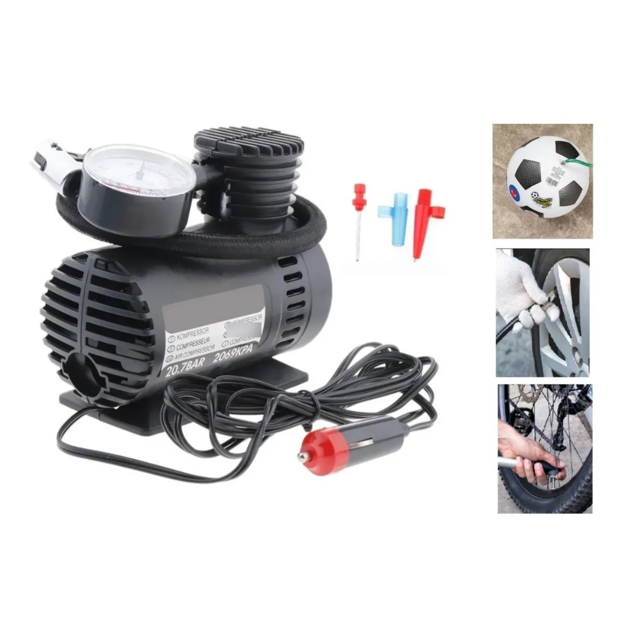 Mini Compresor Aire Auto Compresor De Aire Portatil 300psi-4