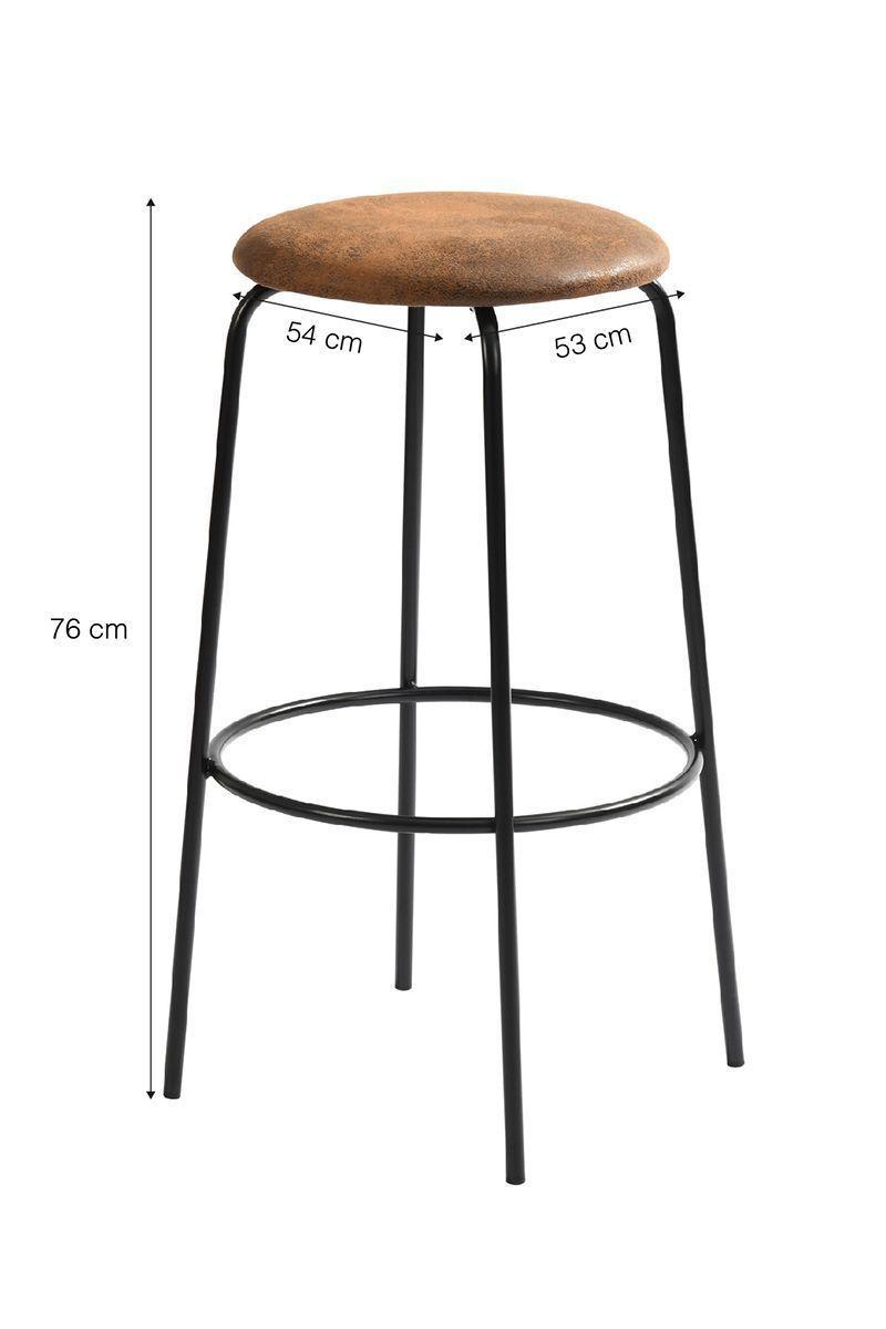 Pack 2 Pisos Bar Tipo Taburete Caramelo-2