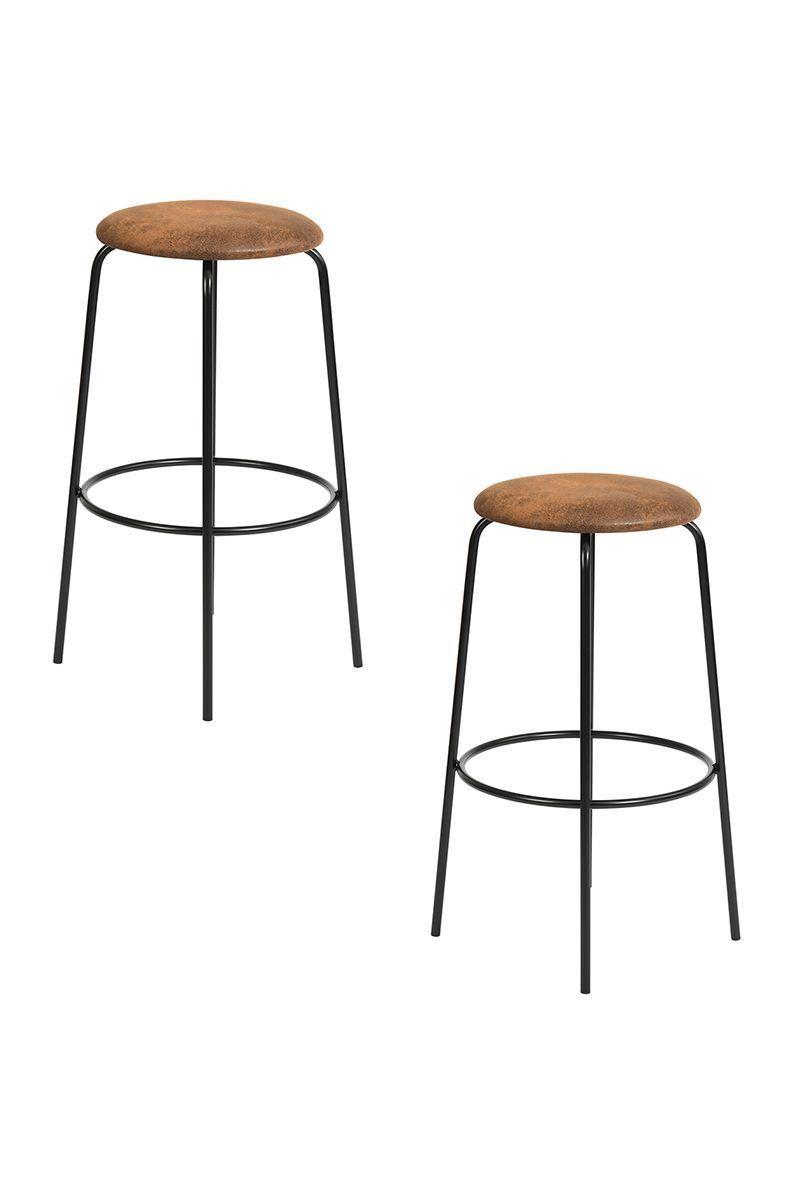 Pack 2 Pisos Bar Tipo Taburete Caramelo-0
