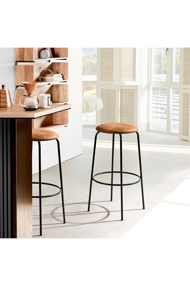 Pack 2 Pisos Bar Tipo Taburete Caramelo-5