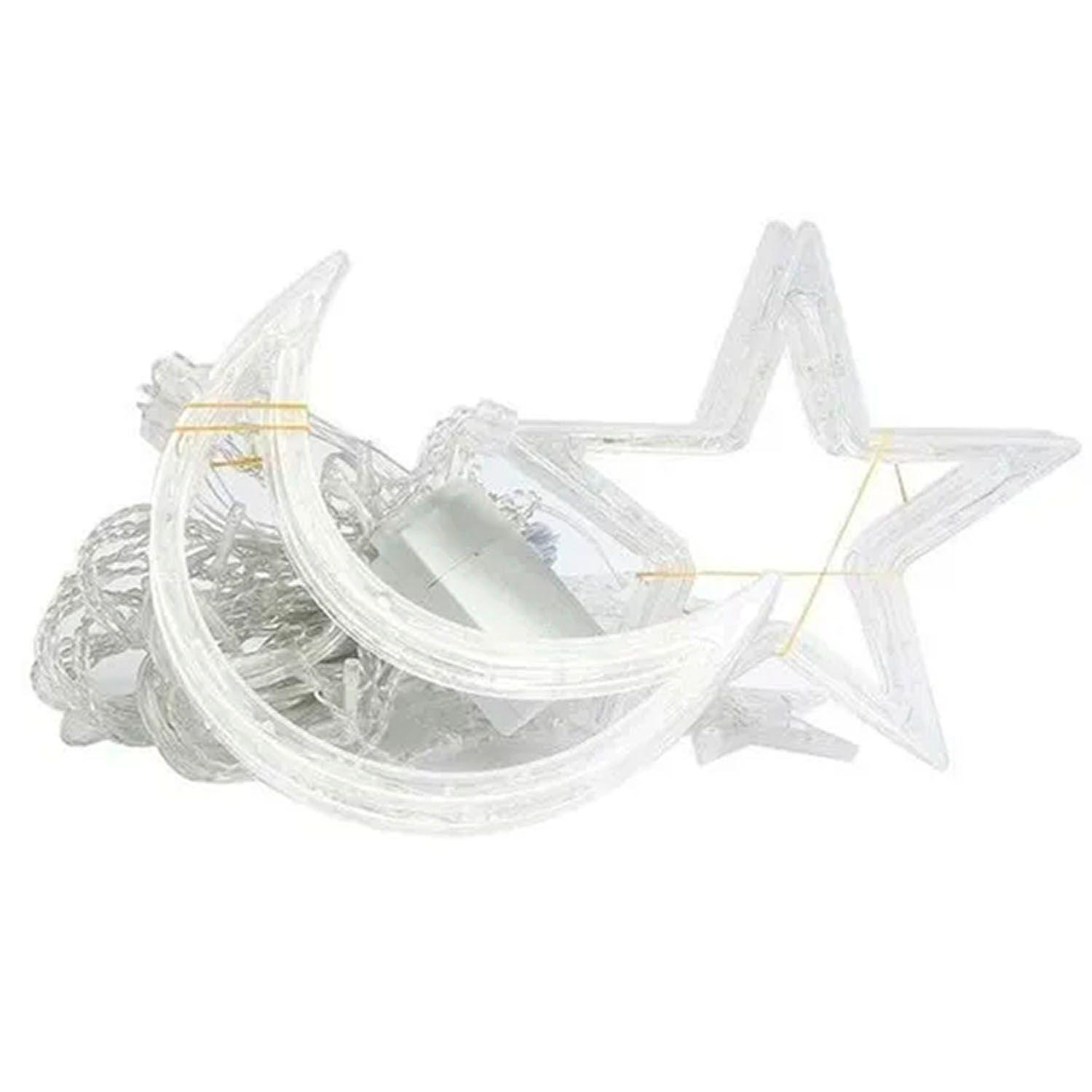 Guirnalda Navidad Usb Estrellas Lunas Cortina De Luces Led-0