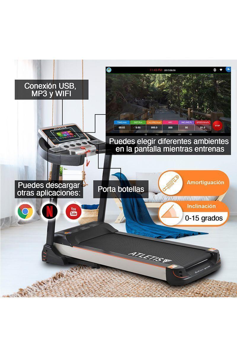 Trotadora Atletis Elite DS900 TFT 10" WIFI Negro-4