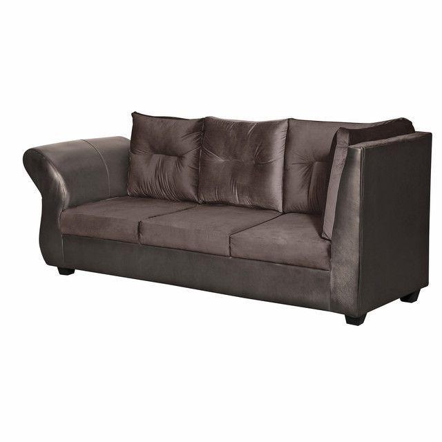 Sofa Seccional 3-2 Emma Felpa Chocolate-3