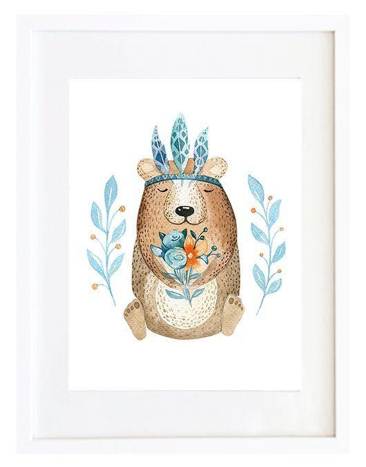 Set 4 Cuadros Animales Y Flores 30X40-2
