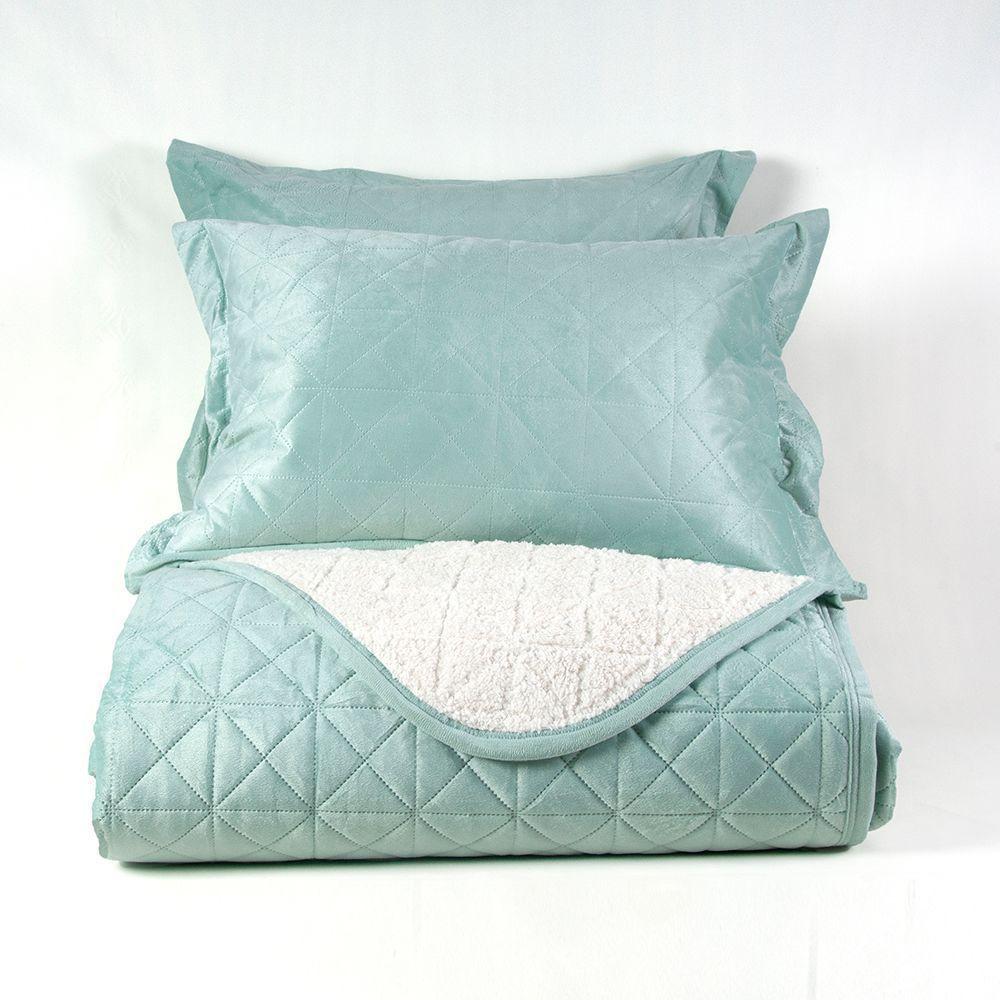 Quilt Velvet Sherpa 1.5 Plazas Celeste-2