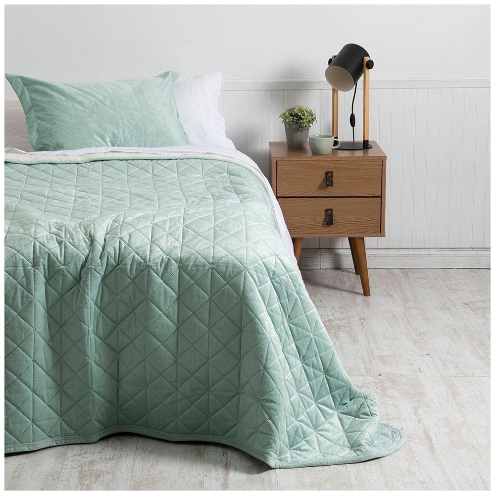 Quilt Velvet Sherpa 1.5 Plazas Celeste-0