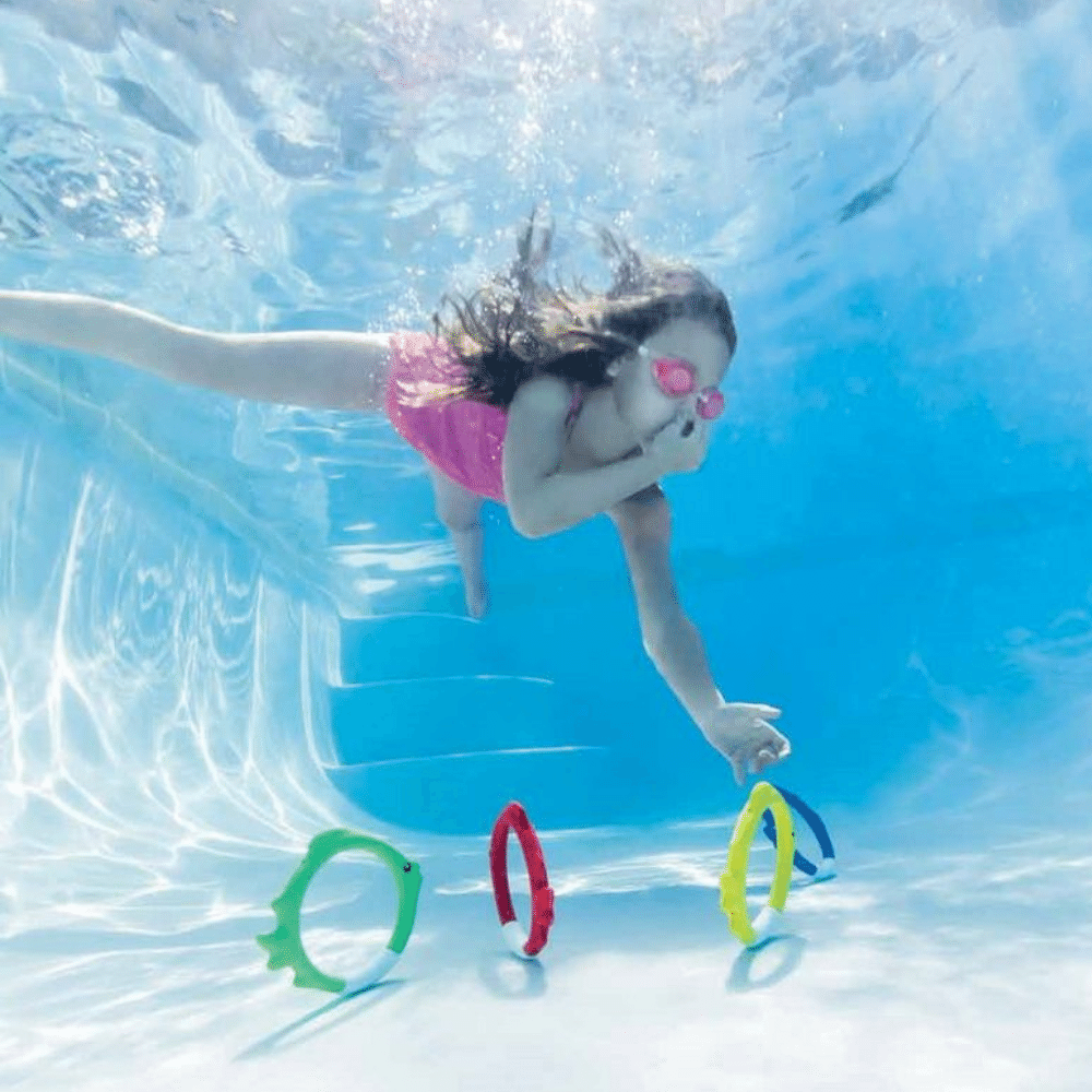 Juego Piscina 4 Anillos de Pez Bajo el Agua Fish-3