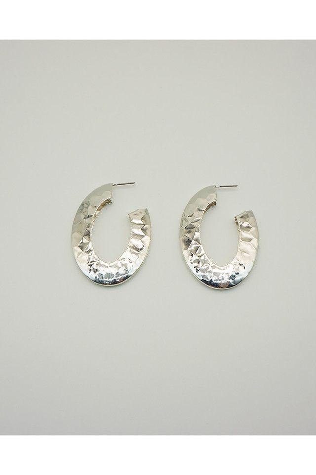 Aros Argolla plateado Seaweed Roca ID-0