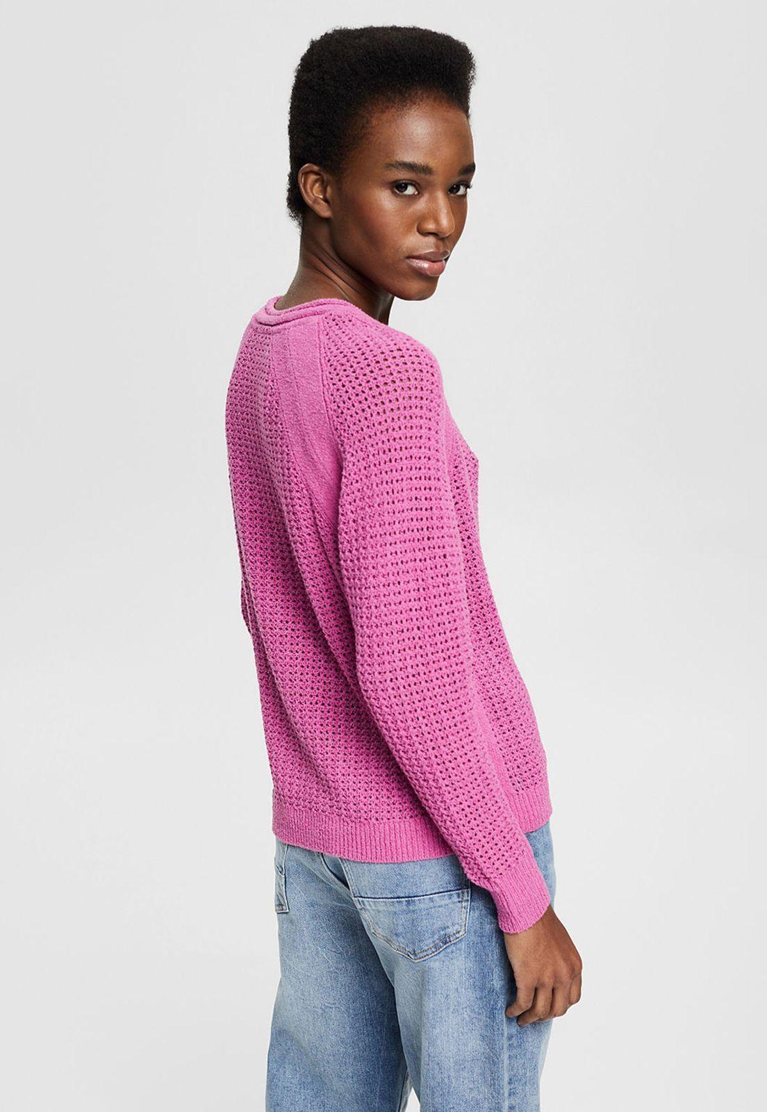 Sweater De Punto Calado En Algodón Esprit-1