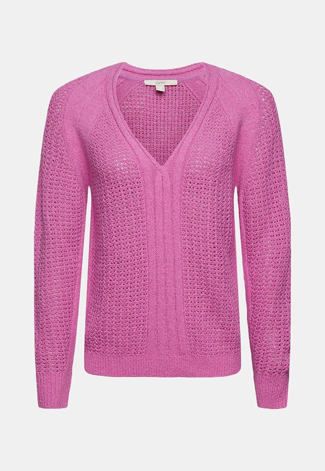 Sweater De Punto Calado En Algodón Esprit-3