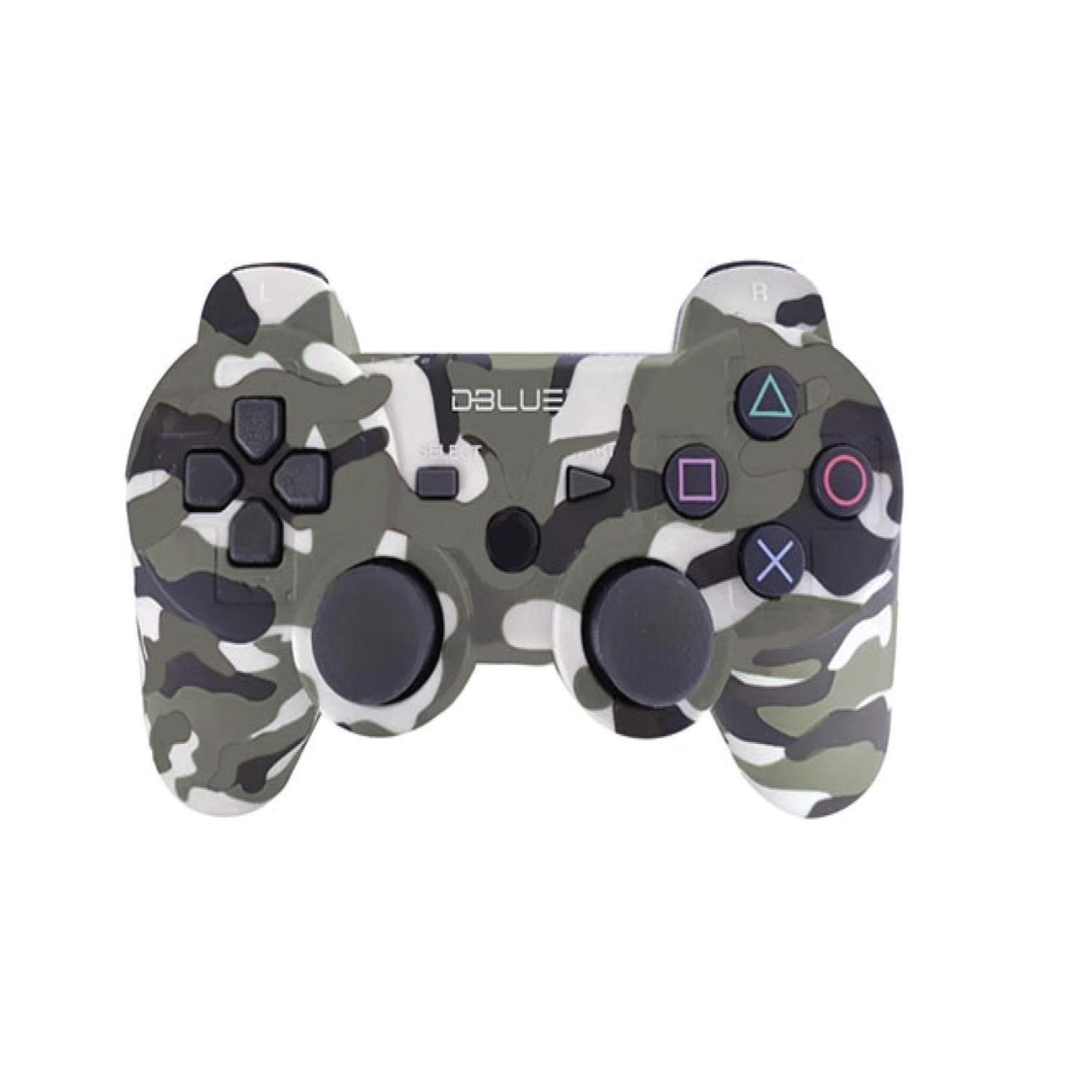 Joystick Gamer Bluetooth D-Shock Para PS3 Mimetizado Silver-0