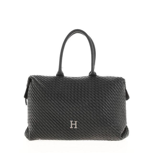 Cartera Hombro Negra Black Nitro Tejida Humana-0