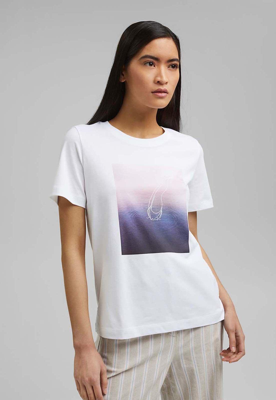 Polera Mujer Manga Corta Estampada Esprit-0