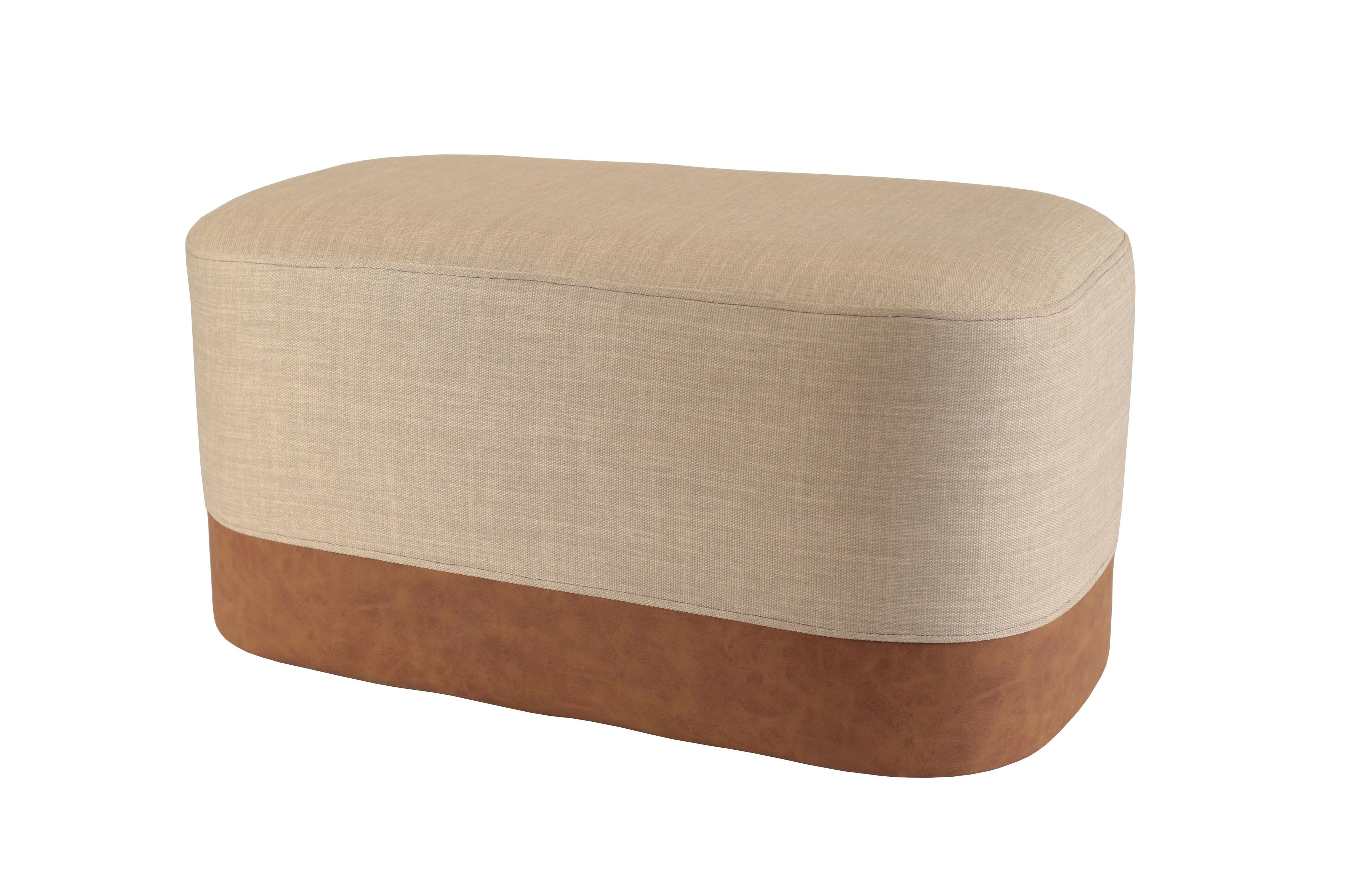 LOW POUF RECTANGULAR BEIGE UBUNTU-0