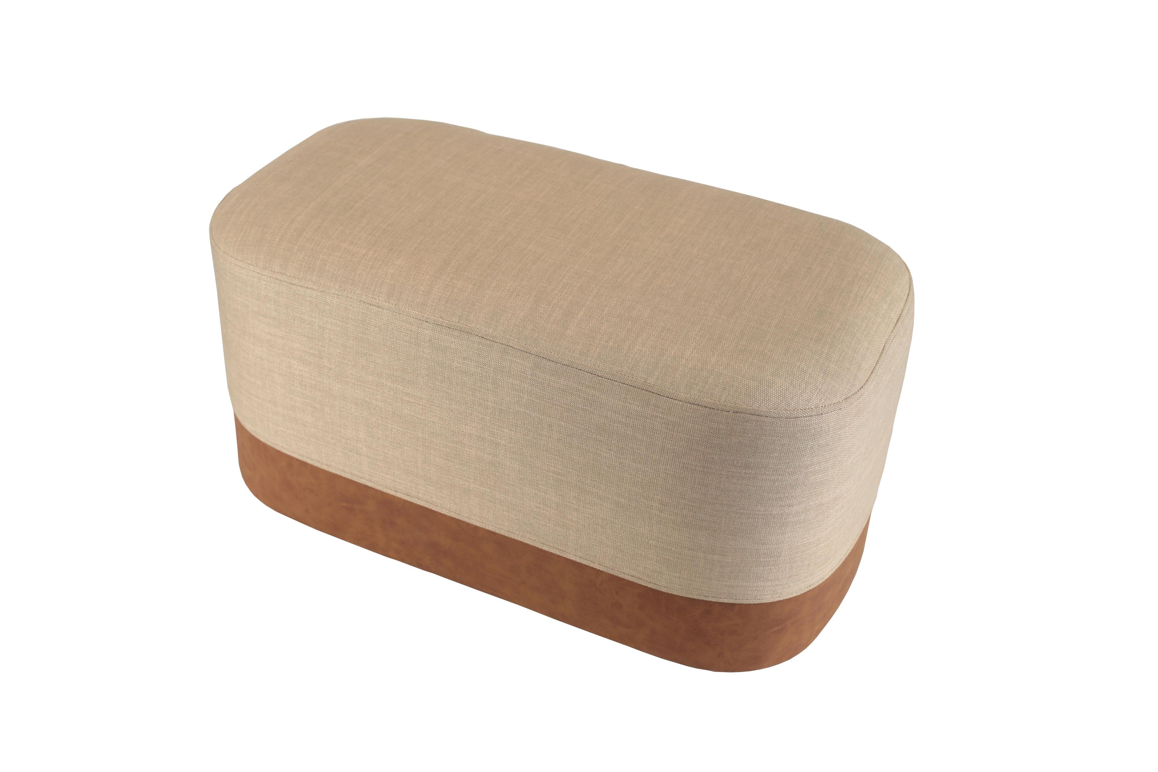 LOW POUF RECTANGULAR BEIGE UBUNTU-1